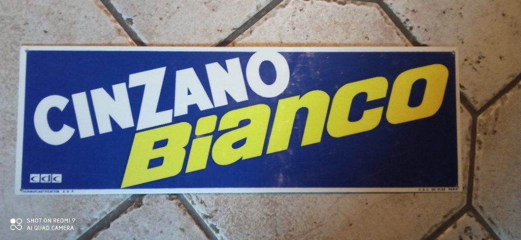 Ancien glacoide Cinzano Bianco pas plaque émaillée, Collections, Enlèvement ou Envoi