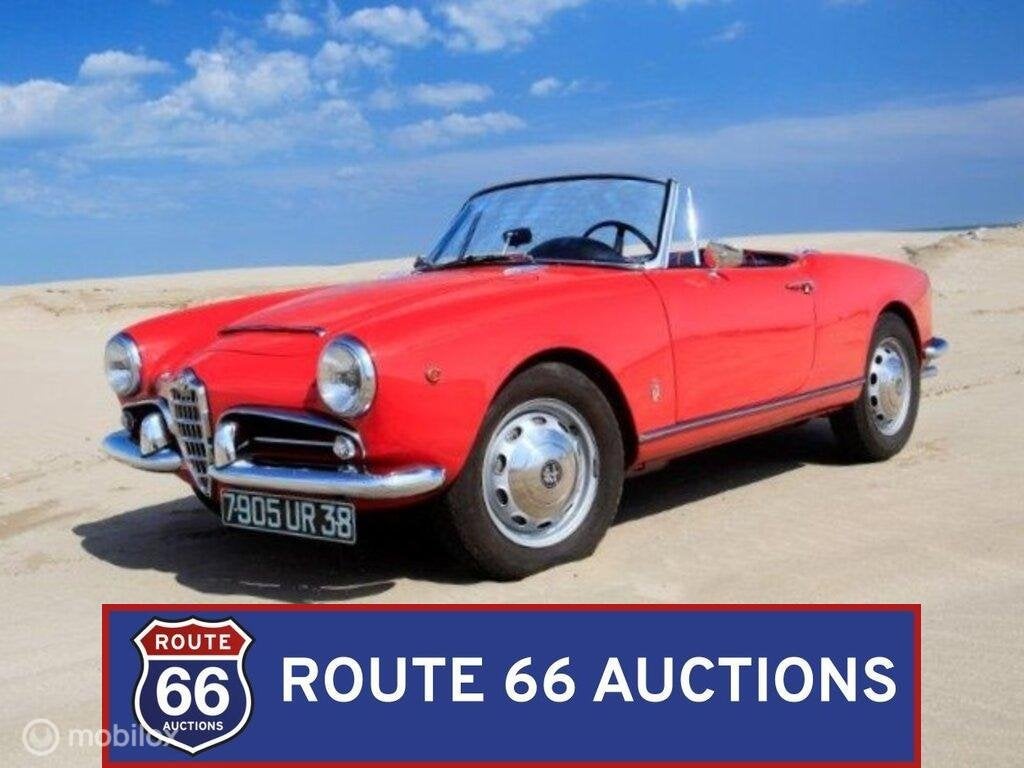 Alfa Romeo Giulia Spider 1600 | 1964 | Route 66 Auctions, Autos, Achat, Entreprise, Boîte manuelle, Autre carrosserie