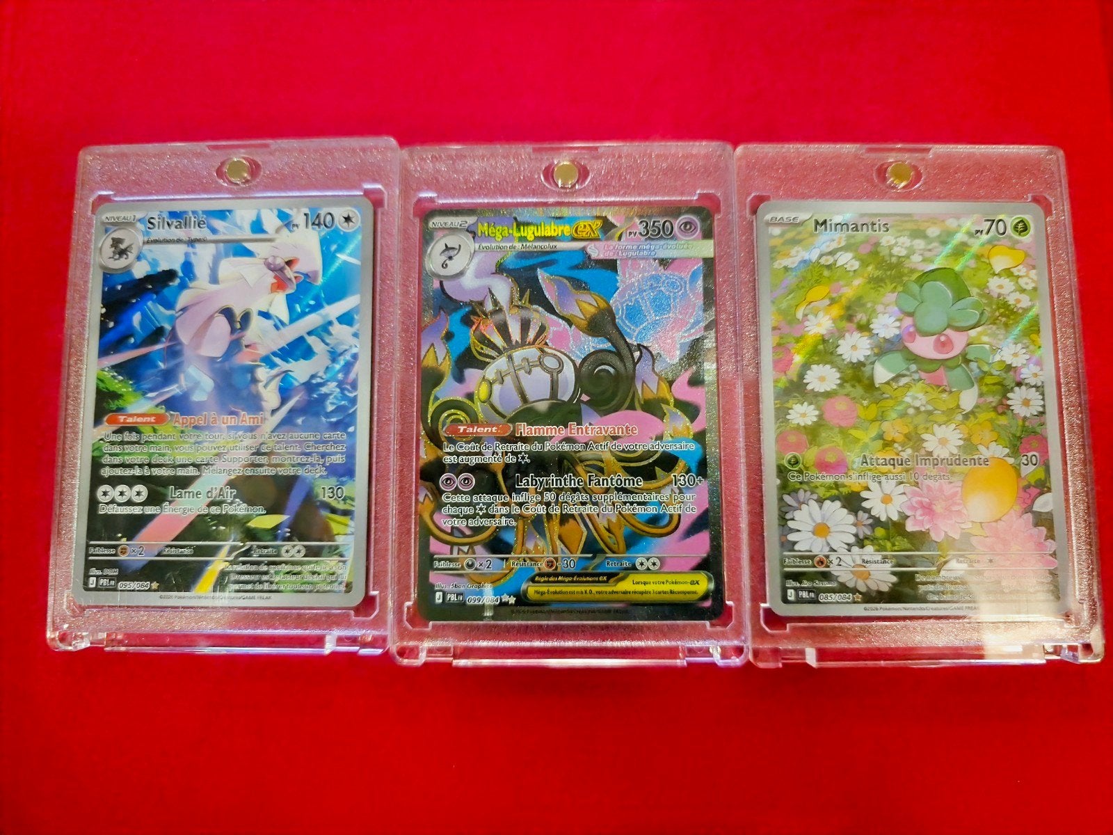 Cartes Pokémon (Silvallié,Méga-Lugulabre EX, Mimantis), Enlèvement ou Envoi, Neuf, Plusieurs cartes