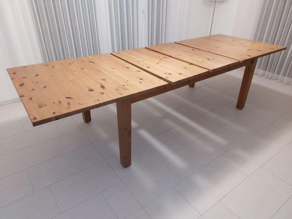 tafel ikea stornas met 2 verlengbladen, Huis en Inrichting, Ophalen, Gebruikt, 100 tot 150 cm, 200 cm of meer