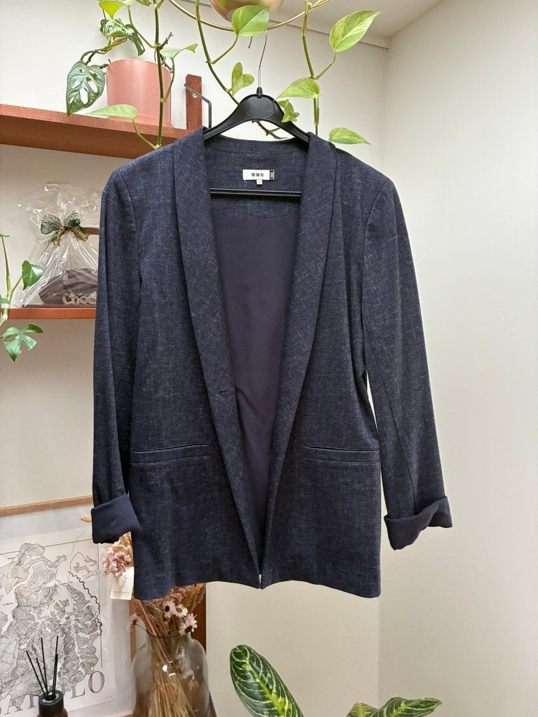 Donkerblauwe blazer van CKS (Maat S), Blauw, Ophalen of Verzenden, Zo goed als nieuw, Jasje