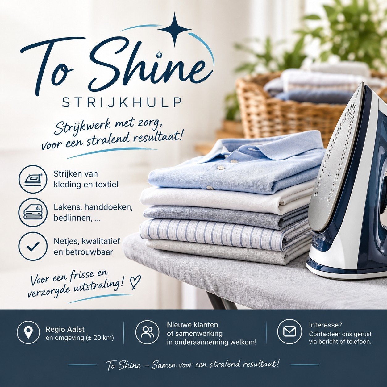 Strijkwerk met zorg" To Shine".