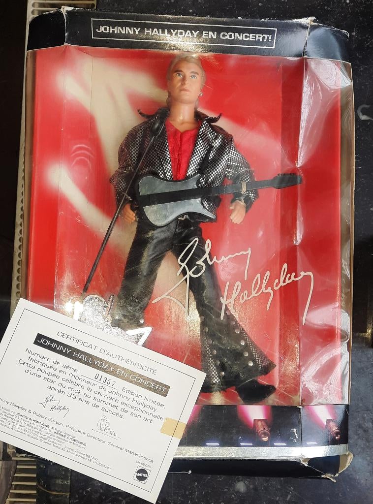 Johnny Hallyday en concert poupée collection, Enlèvement ou Envoi, Utilisé, Autres types