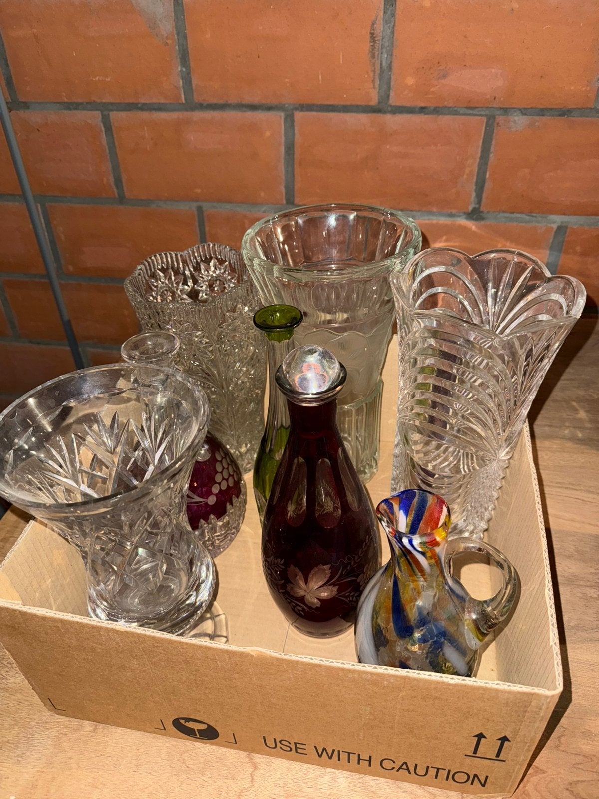 LOT kristallen vazen, Huis en Inrichting, Ophalen of Verzenden, Gebruikt