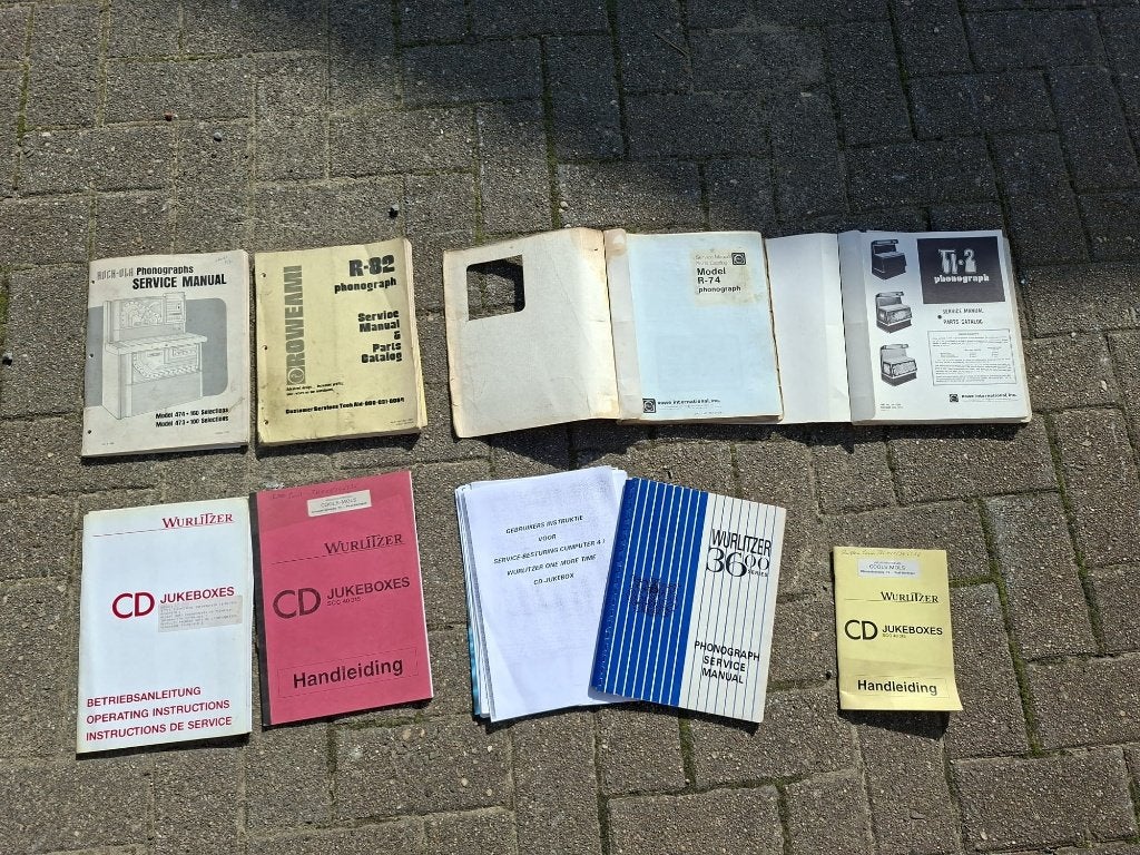 Jukebox service manuals rock ola rowe ami wurlitzer, Verzamelen, Ophalen of Verzenden, Gebruikt, Wurlitzer