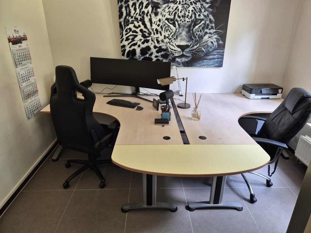 Groot professioneel hoekbureau  – Zeer nette staat, Huis en Inrichting, Bureaus, Ophalen, Zo goed als nieuw, Hoekbureau