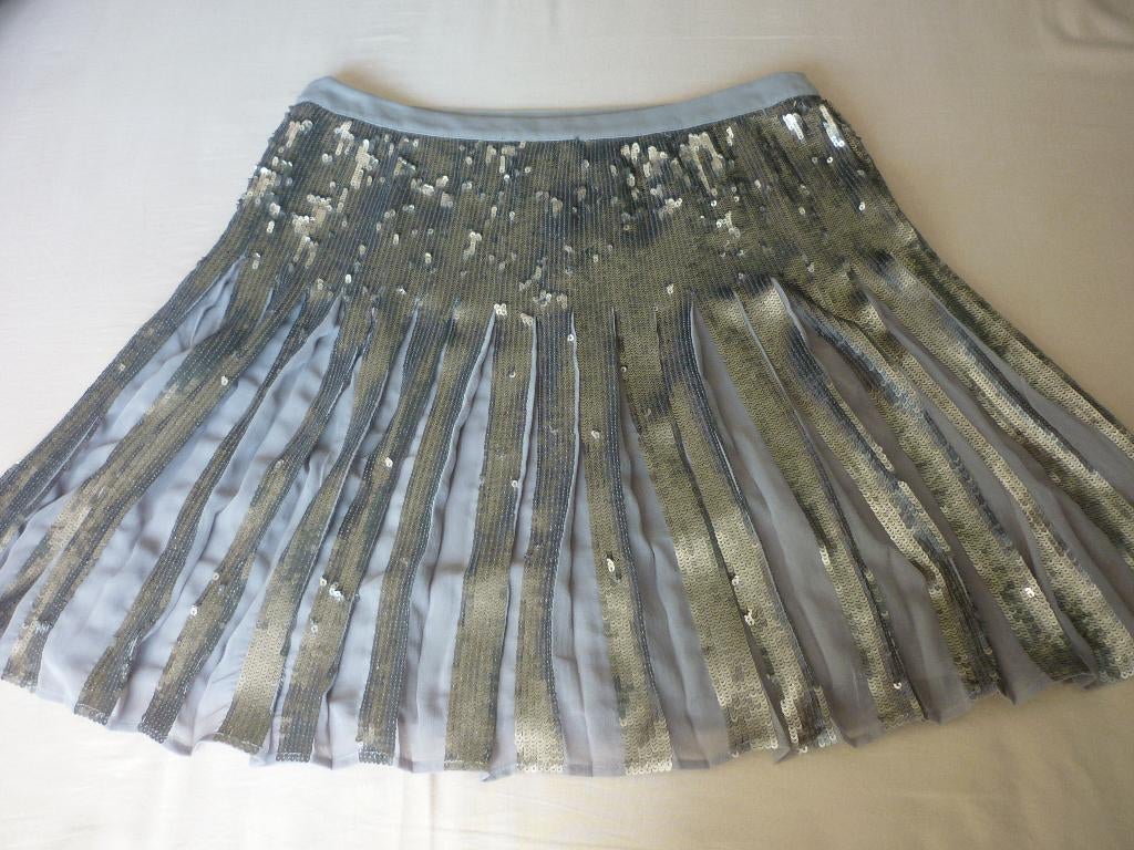Plooirok met Pailletten Banana Republic, Kleding | Dames, Rokken, Maat 38/40 (M), Nieuw, Ophalen of Verzenden, Grijs
