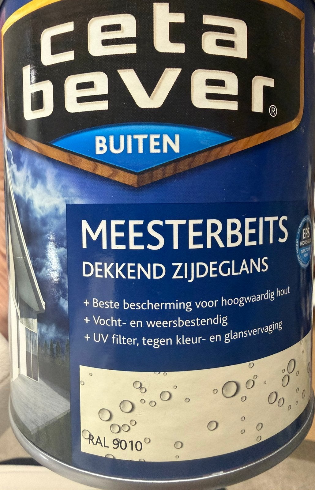 Cetabever dekkende beits ral 9010, zuiver wit 0,75l/1,25l, Ophalen of Verzenden, Nieuw, Hout, Wit