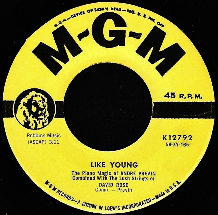 David Rose - Like Young * Popcorn Instru. *, Enlèvement ou Envoi, Pop, 7 inch, Utilisé