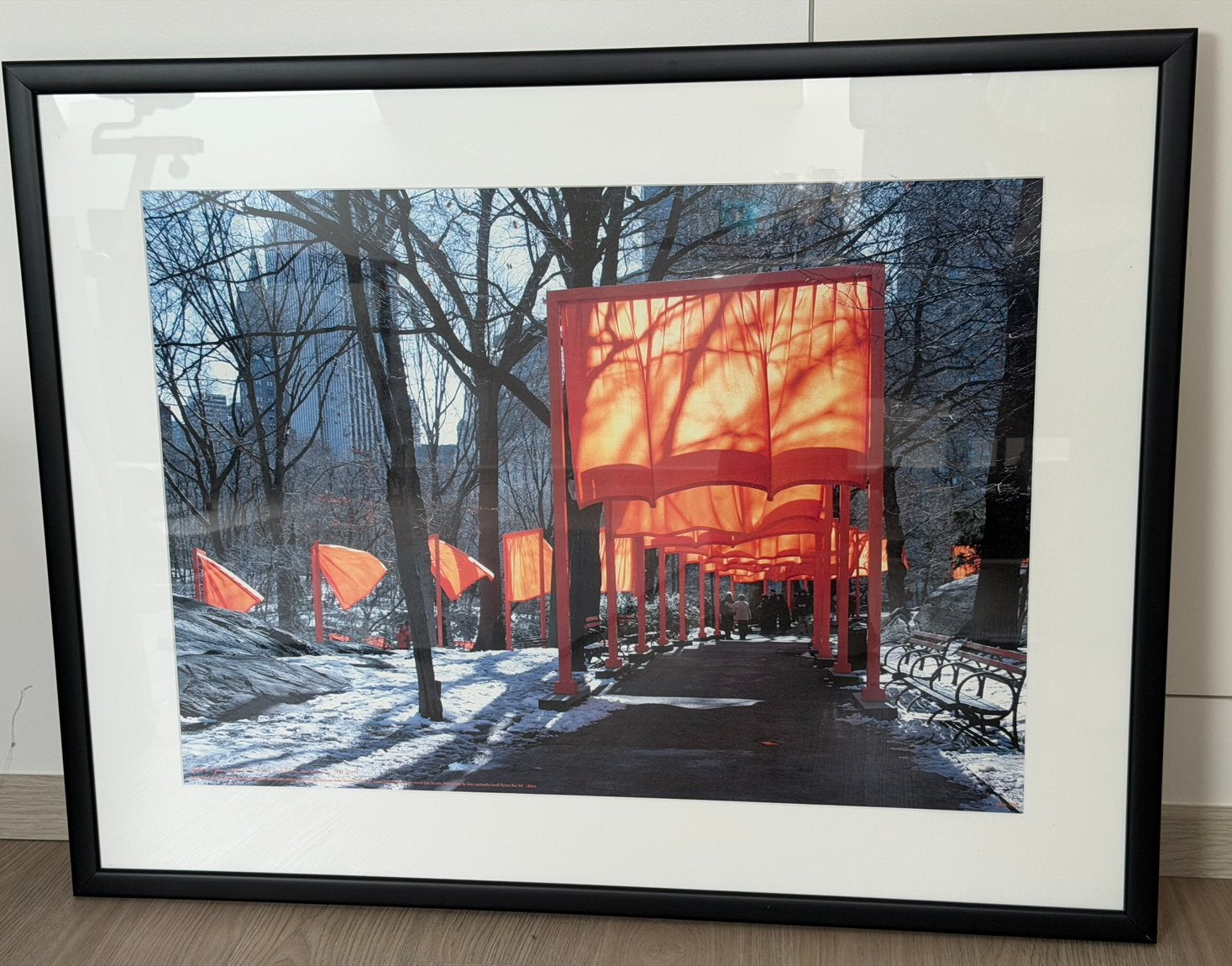 Kader met foto van werk van Christo in New York, Ophalen, 50 – 75, Zo goed als nieuw, 75 tot 100 cm