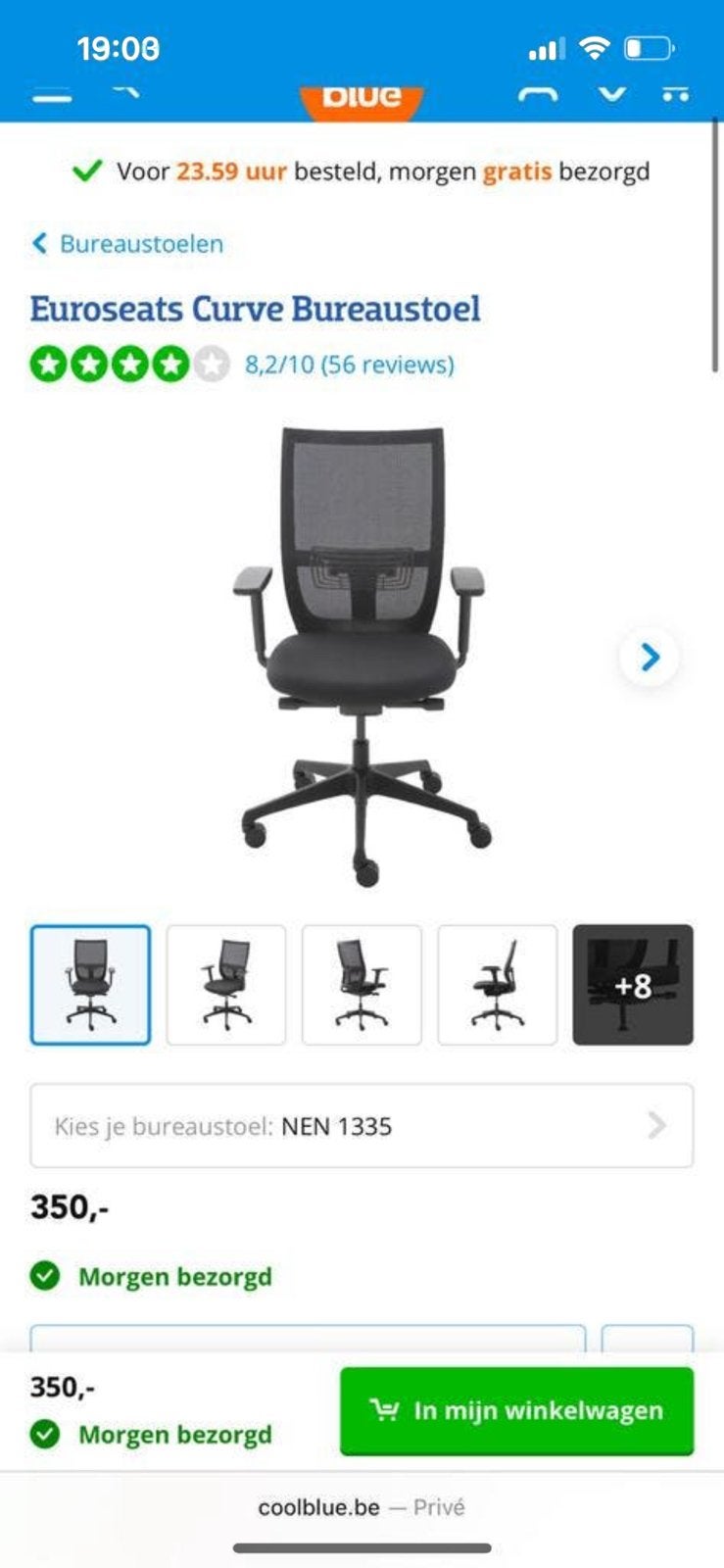 Bureaustoel, Enlèvement, Comme neuf, Chaise de bureau