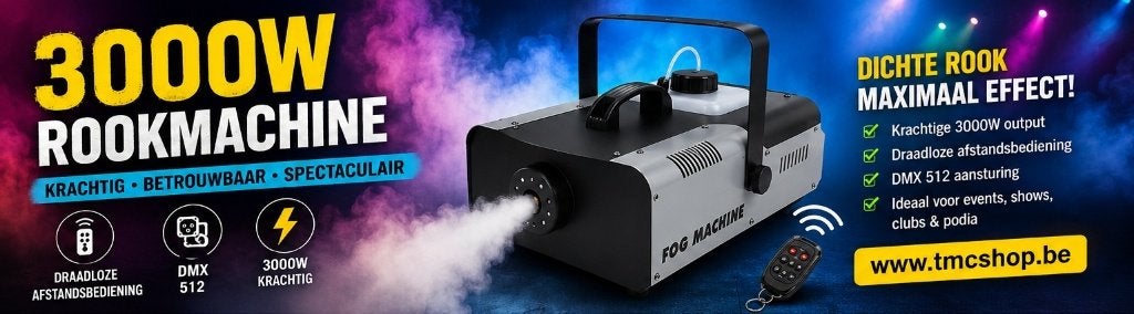 FIRST CLASS ROOKMACHINE 3000W DMX + Remote, Muziek en Instrumenten, Ophalen of Verzenden, Nieuw, Licht, Geluidgestuurd