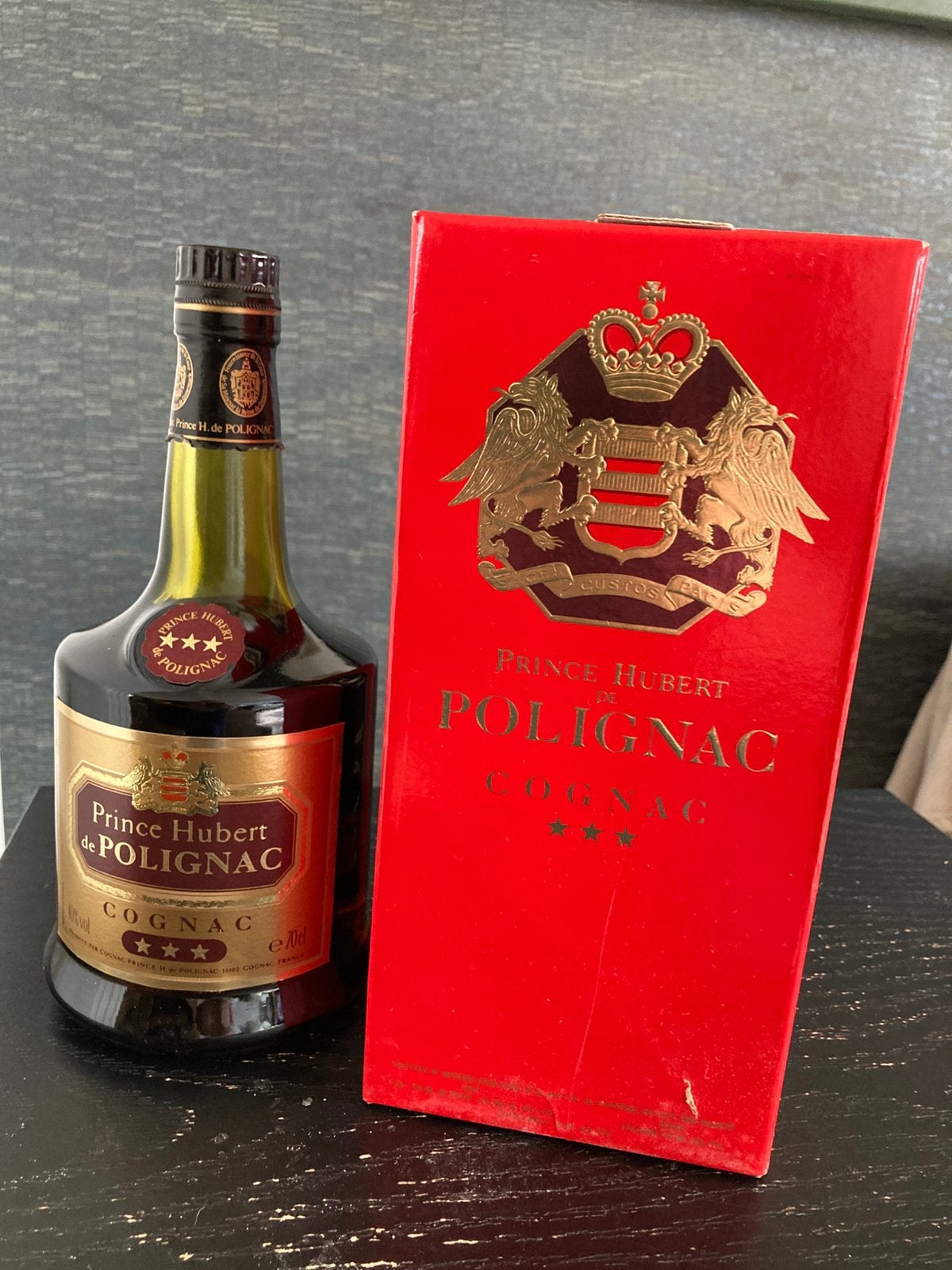 Prince Hubert de Polignac Cognac 3 Étoiles oktober 1984, Verzamelen, Ophalen of Verzenden, Zo goed als nieuw
