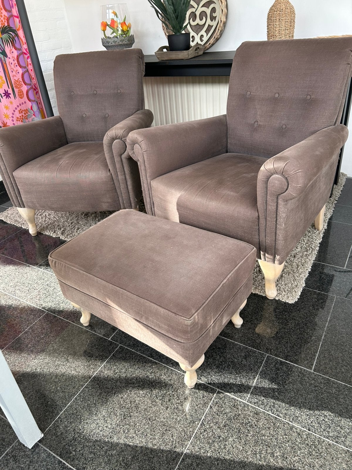 2 fauteuils passe partout beiges, Maison & Meubles, Fauteuils, Enlèvement, Utilisé