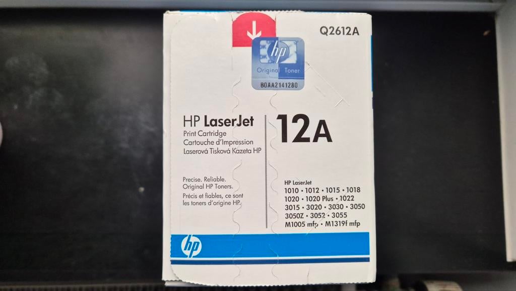 HP 12A toner LaserJet noir authentique, Enlèvement ou Envoi, Neuf, Toner, HP