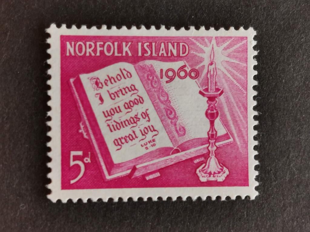 Île Norfolk 1960 - Noël *, Envoi, Non oblitéré
