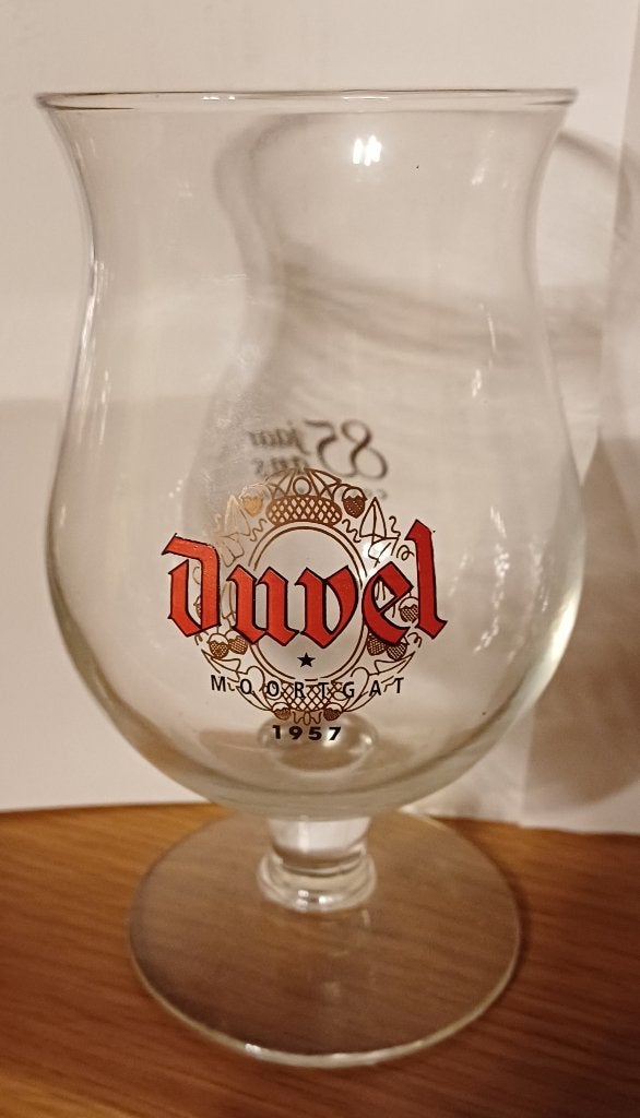Duvel glazen 85j bestaan duvel reeks van 4, Verzamelen, Ophalen, Nieuw, Bierglas