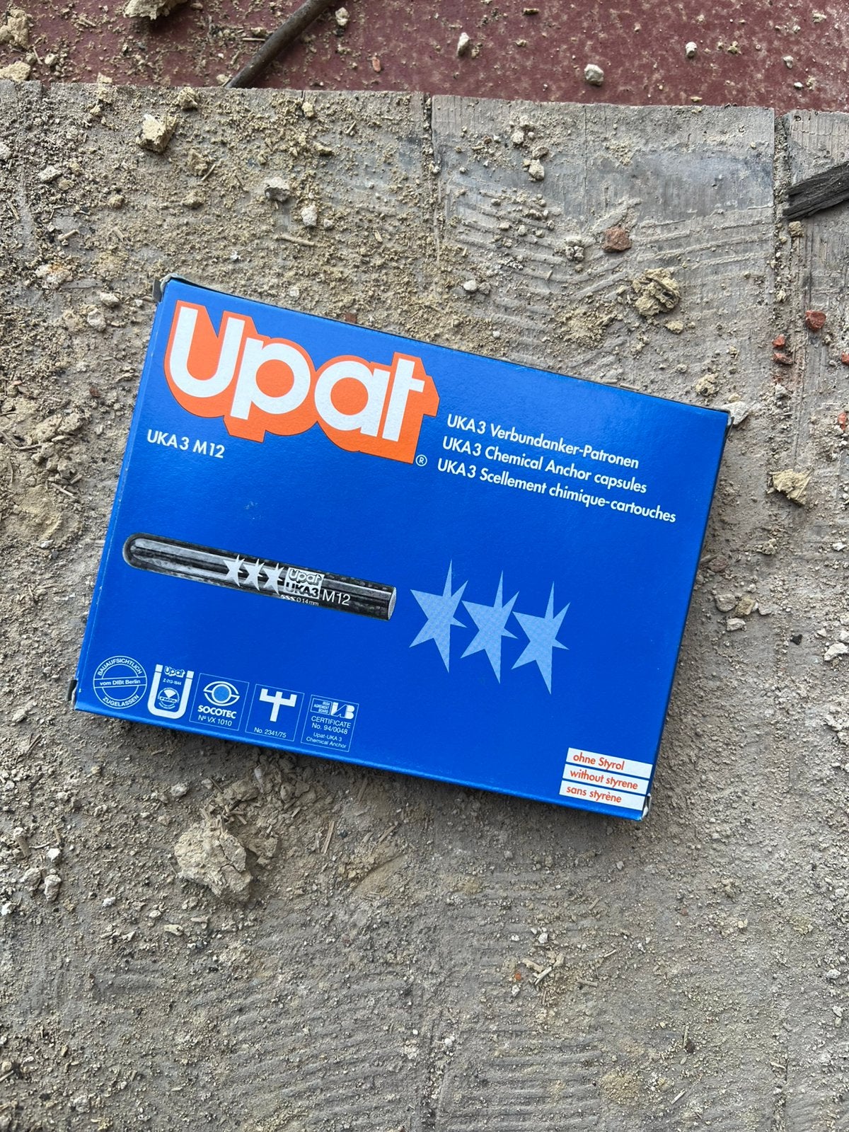 UPAT UKA3 M12 chemische anker patronen, Ophalen, Nieuw, Overige typen