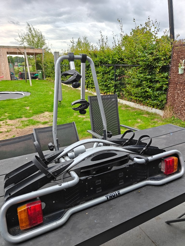 Thule dubbele fietsendrager, Auto diversen, Fietsendragers, Ophalen, 2 fietsen, Gebruikt, Trekhaakdrager