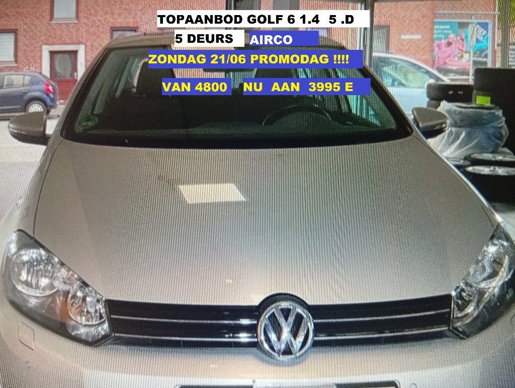VW  GOLF 6  1.4  BENZ. ( 5 DEURS AIRCO ) PROMO ZATERDAG, Euro 5, Bedrijf, Golf, 5 deurs