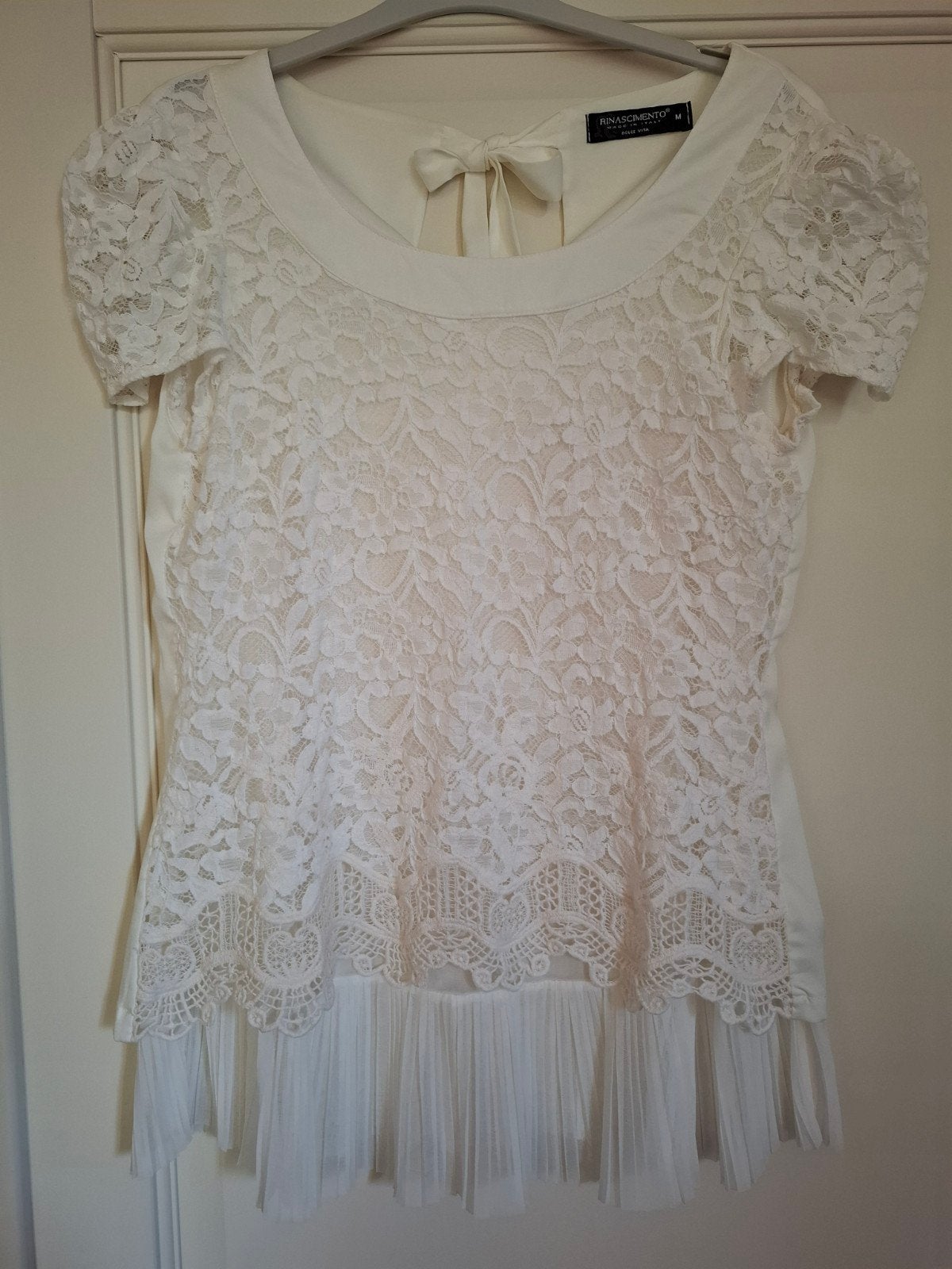 Blouse met kant / Rinascimento / M, Rinascimento , Wit, Zo goed als nieuw, Ophalen