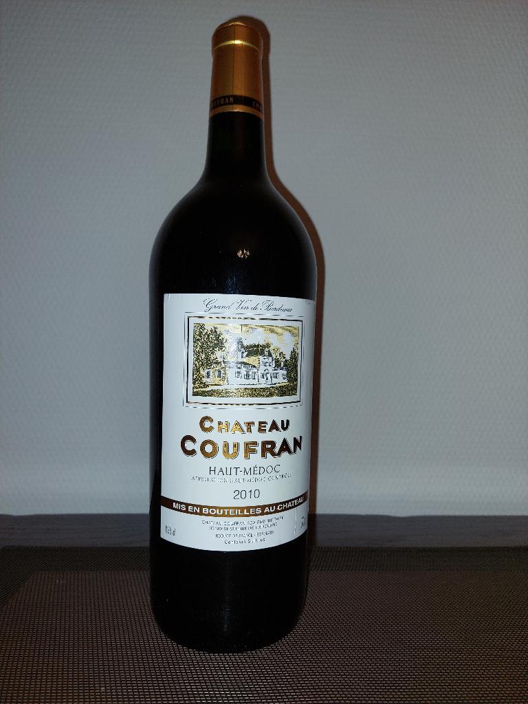 Chateau Coufran Haut-Médoc 2010 Magnum bouteille (1,5 litre), Collections, Vins, Neuf, Enlèvement ou Envoi, Pleine, Vin rouge
