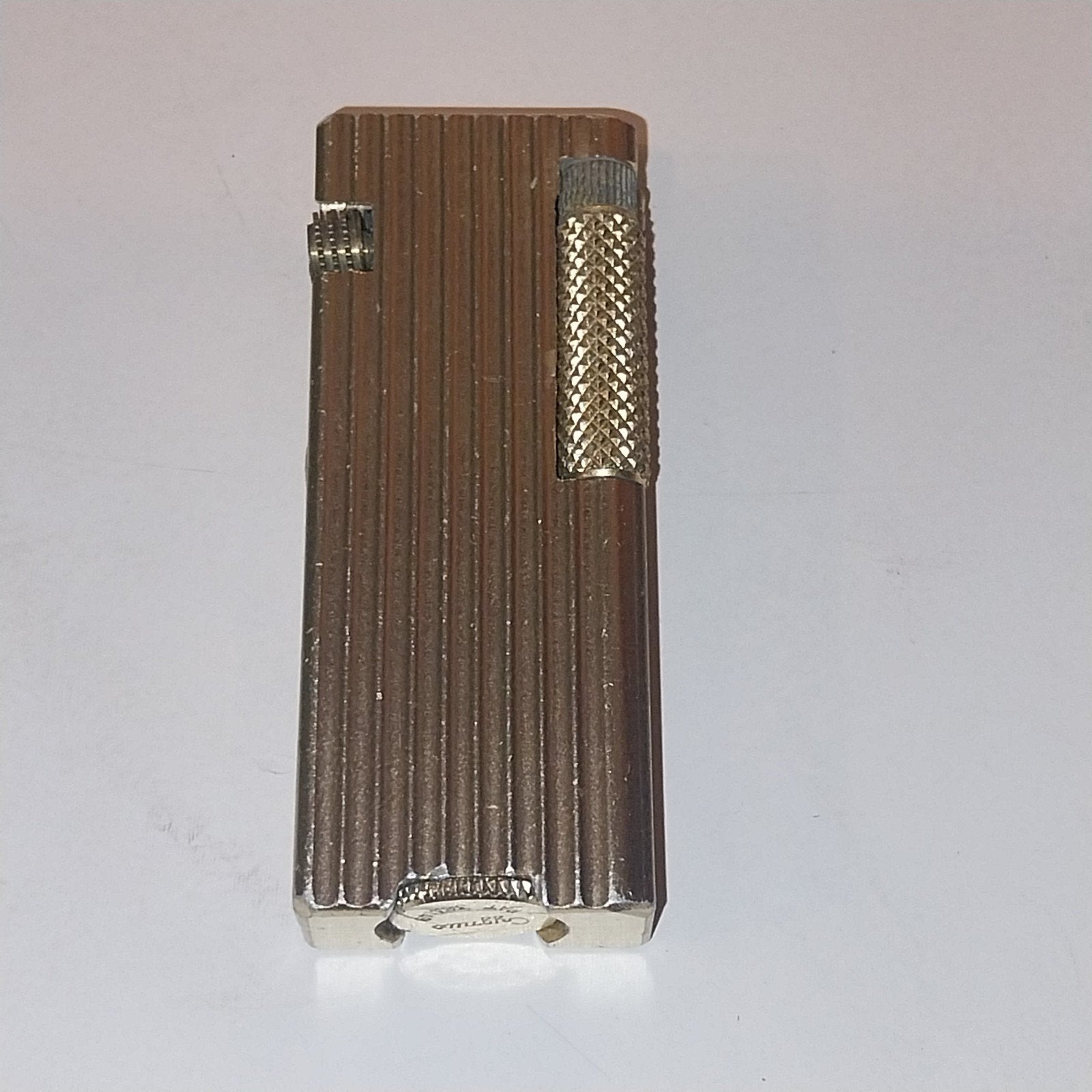 Vintage Cygnus aansteker – goudkleurig reliëfmodel, Ophalen, Gebruikt, ., Cygnus