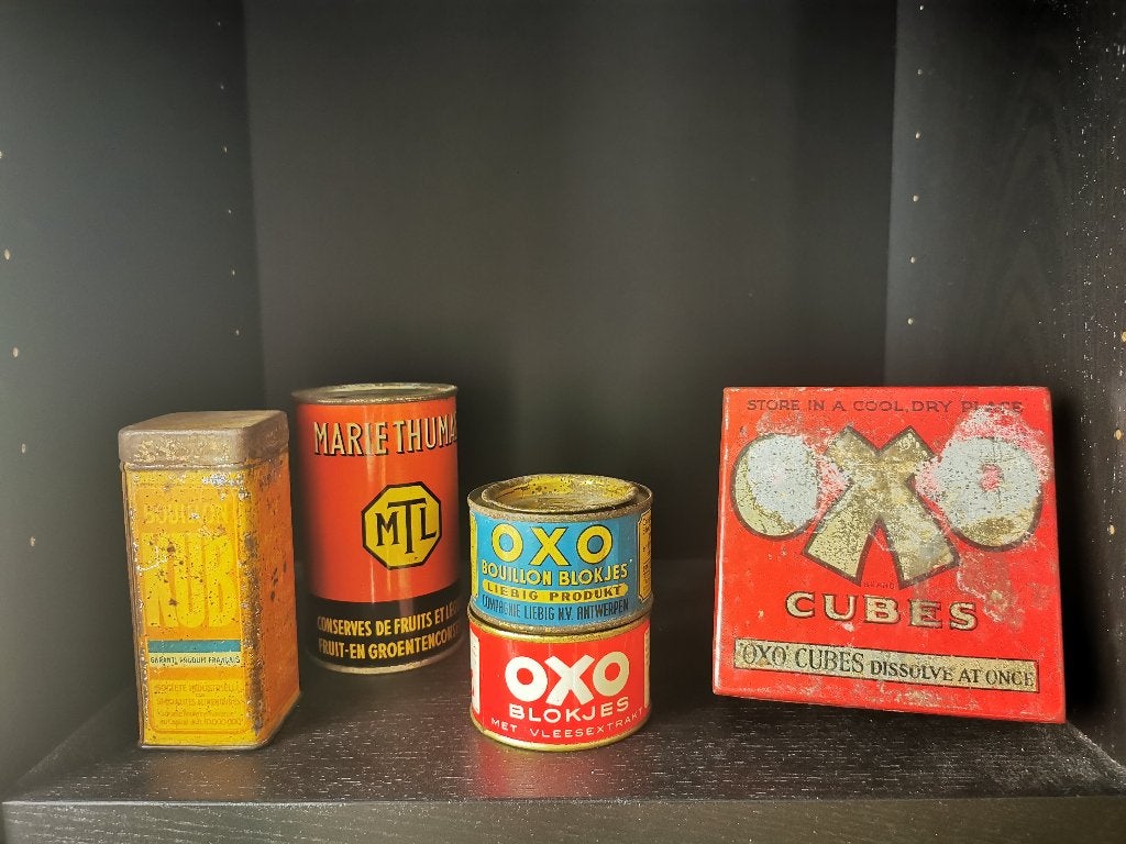Retro blikken oxo, kub, marie thumas, Collections, Enlèvement
