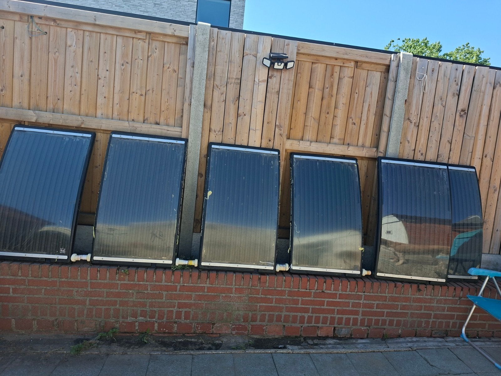 zonnecollector Zonnepanelen zwembad, Ophalen