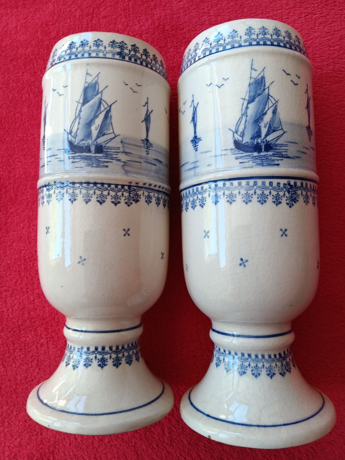 Set van vazen in blauwe Delft, Enlèvement, Comme neuf