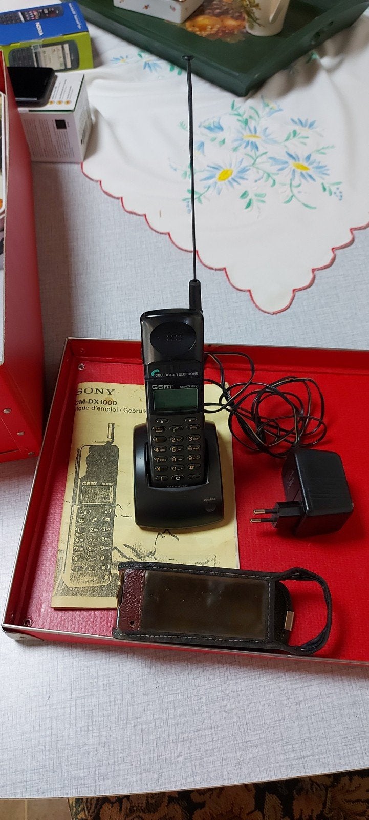 Sony CM-DX1000 Vintage GSM – Werkend met bureaulader, hoes, Enlèvement ou Envoi, Utilisé