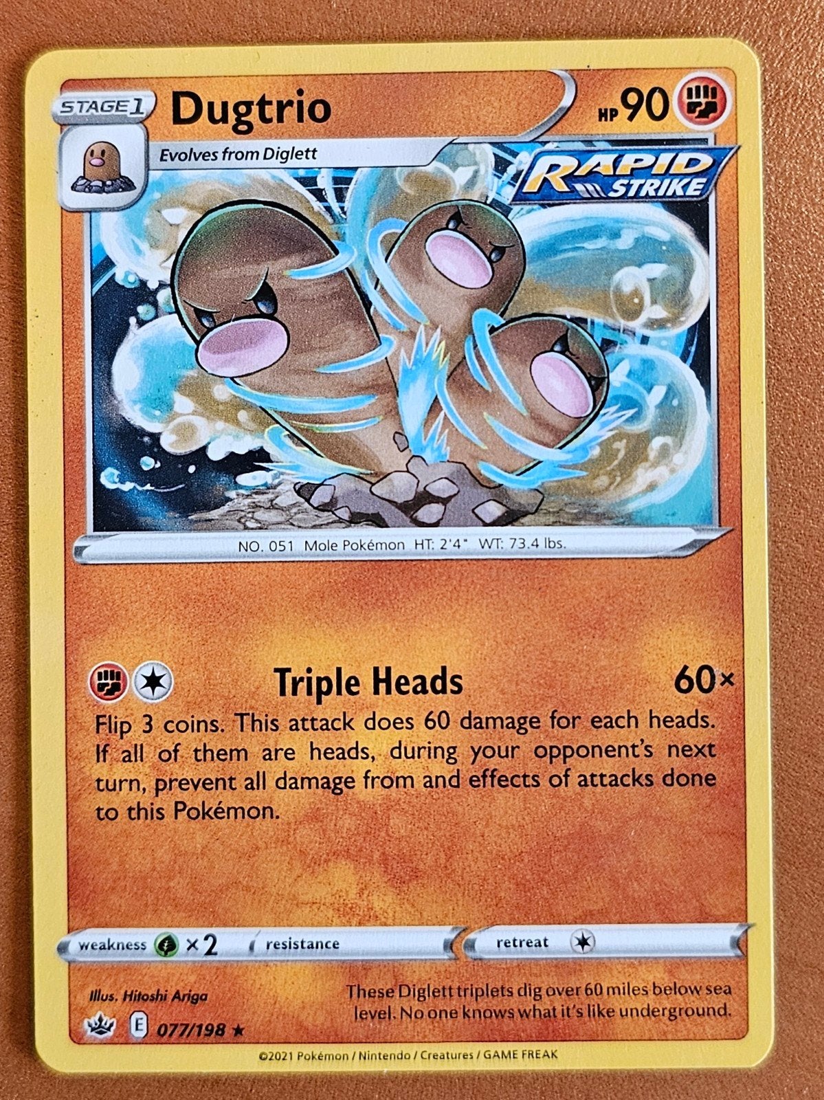 pokemon dugtrio 077/198, Ophalen of Verzenden, Zo goed als nieuw, Losse kaart