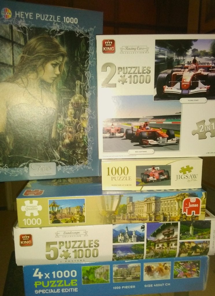 13 legpuzzles voor € 50, Hobby en Vrije tijd, Ophalen, 500 t/m 1500 stukjes, Zo goed als nieuw, Legpuzzel