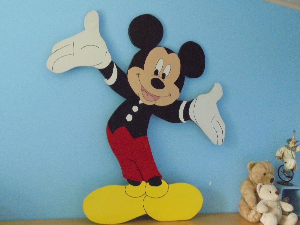 Groot Disney Mickey Mouse School Feest Verjaardag, Verzamelen, Ophalen, Mickey Mouse, Gebruikt, Beeldje of Figuurtje
