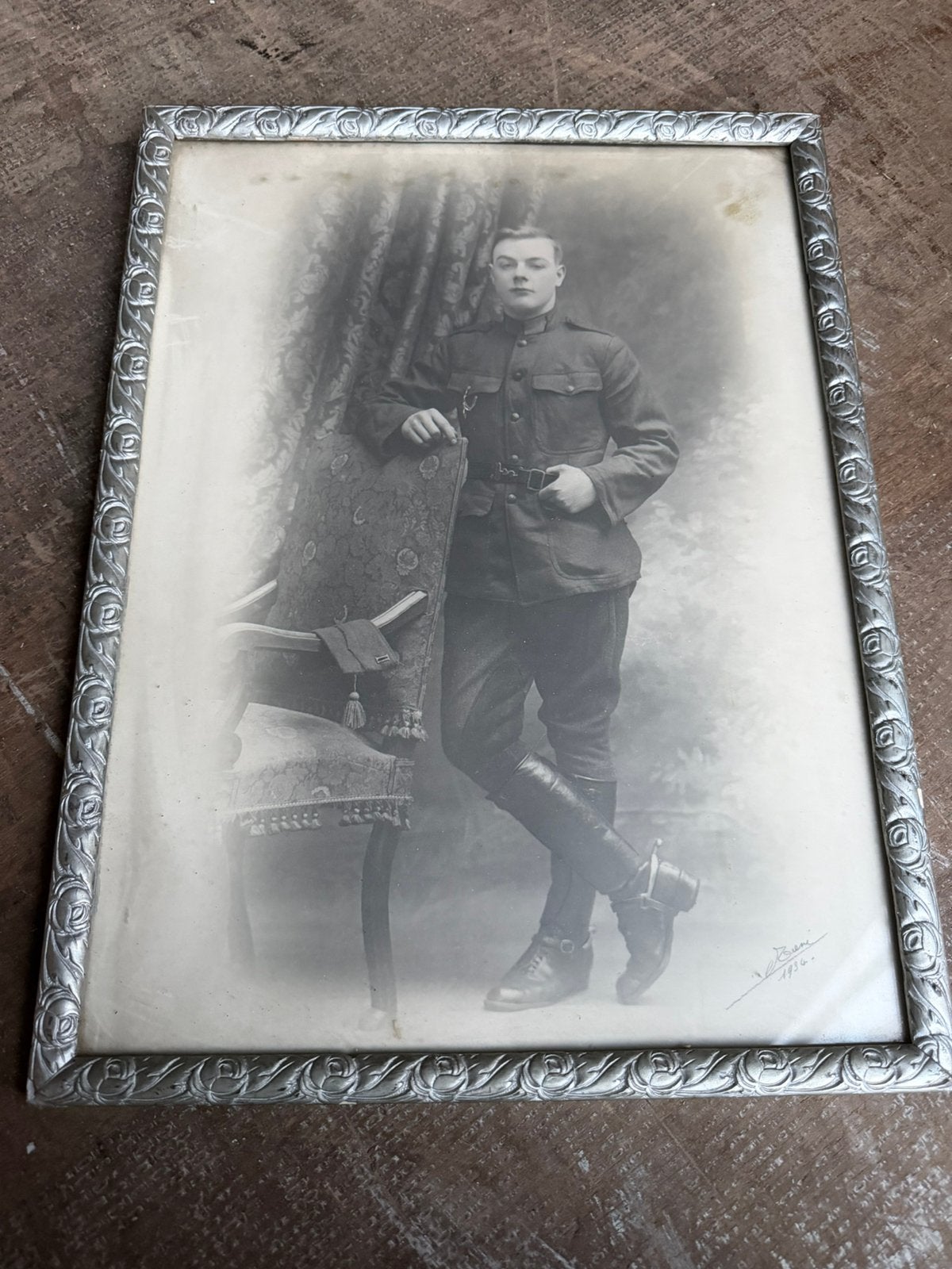 oude militaire foto en is ondertekend, Ophalen, Zo goed als nieuw