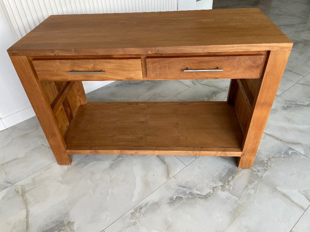 Teak tv kast sidetable, Ophalen, Zo goed als nieuw, Teakhout