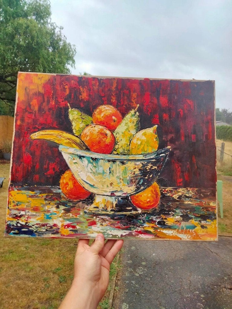 Olieverf schilderij kunst stilleven Gesigneerd Eggers, Ophalen of Verzenden