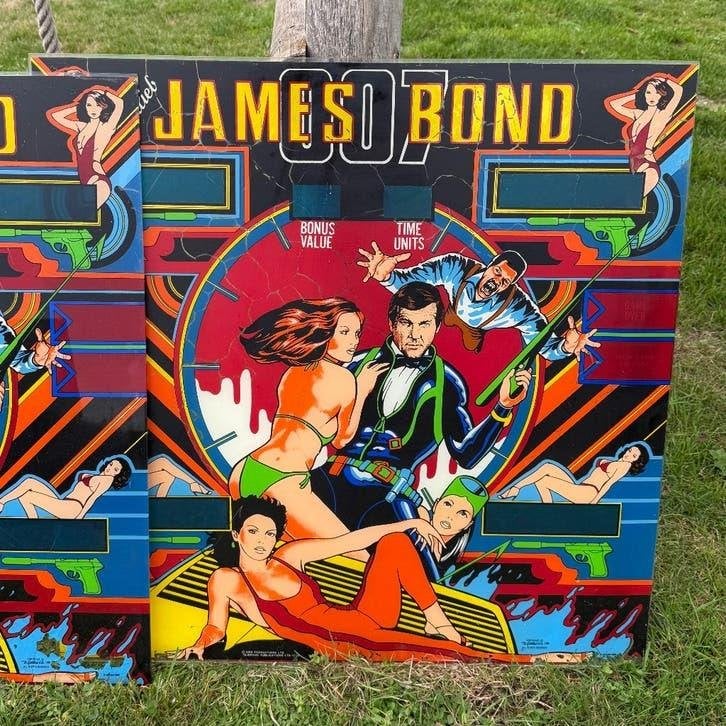 James Bond 007 flipperkastpanelen  D. Gottlieb 1980, Ophalen, Gebruikt
