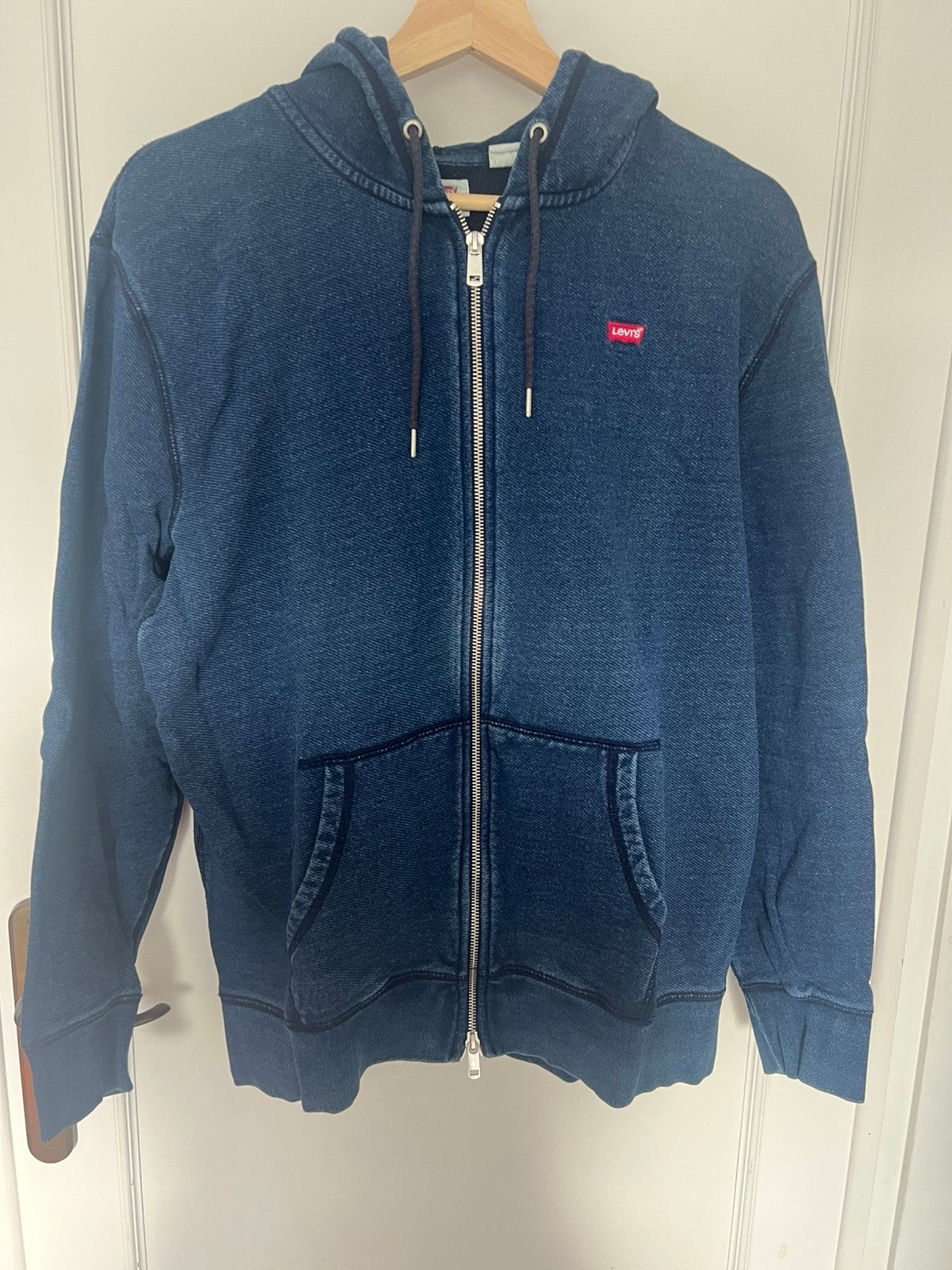 Levis trui blauw met rits maat large, Ophalen of Verzenden, Zo goed als nieuw, Maat 52/54 (L), Blauw