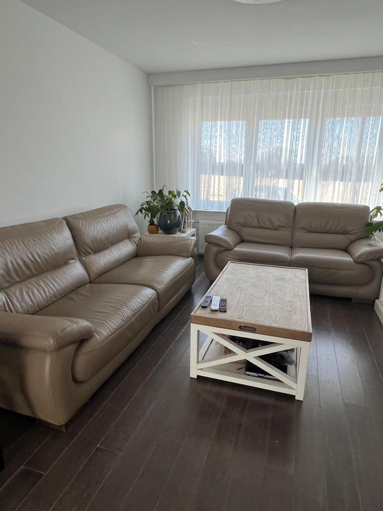Fateuil en cuir de haute qualité 3 places et 2 places, Huis en Inrichting, Ophalen, Zo goed als nieuw, Leer