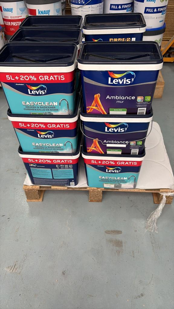 Emmer 5 liter + 20% extra Levis Ambiance Mur muurverf, Doe-het-zelf en Bouw, 5 tot 10 liter, Ophalen, Nieuw, Verf
