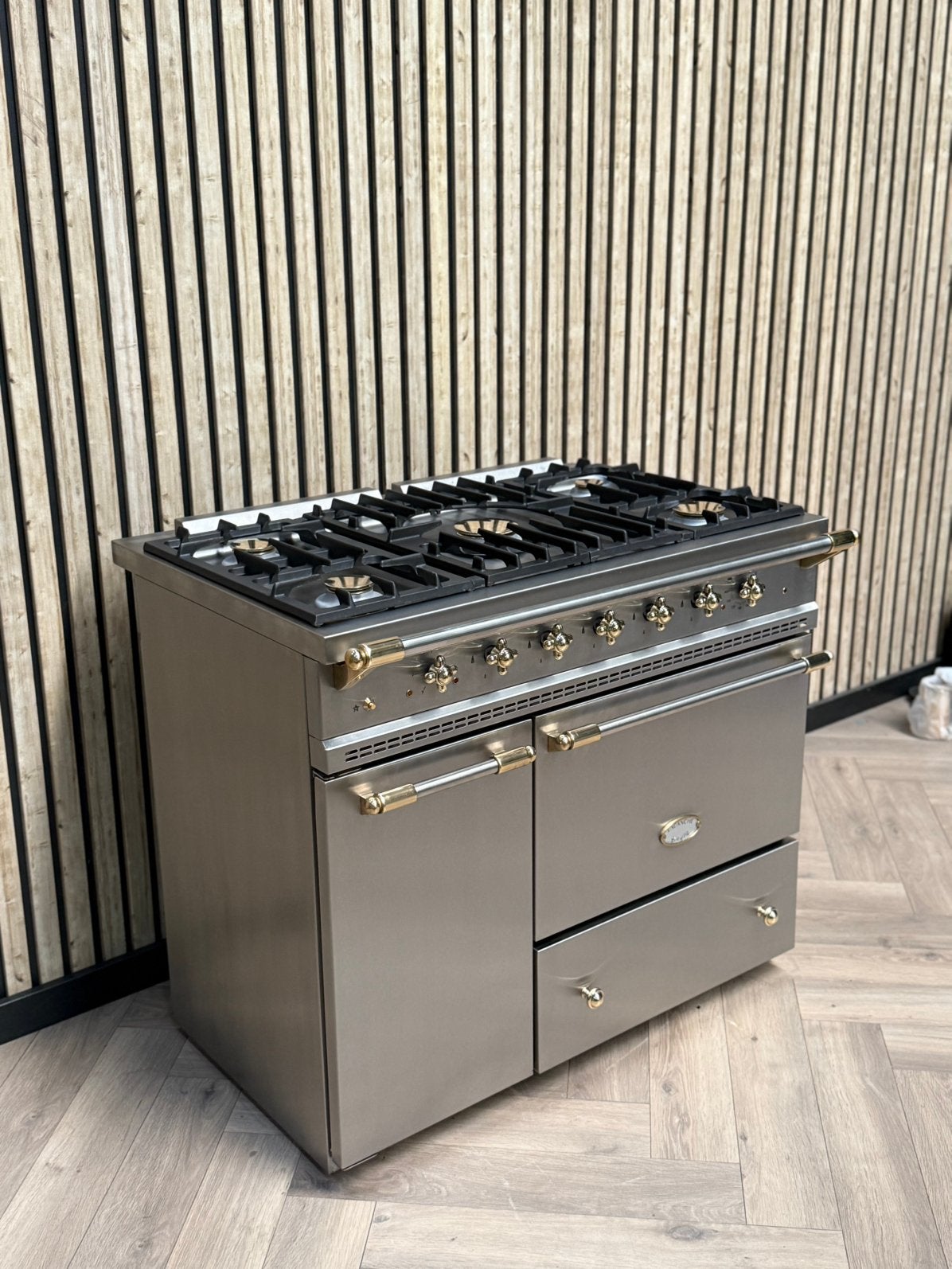 Lacanche Inox 100cm Gas + Hete Lucht + Warmhoudkast, Ophalen of Verzenden, Grill, Elektrisch