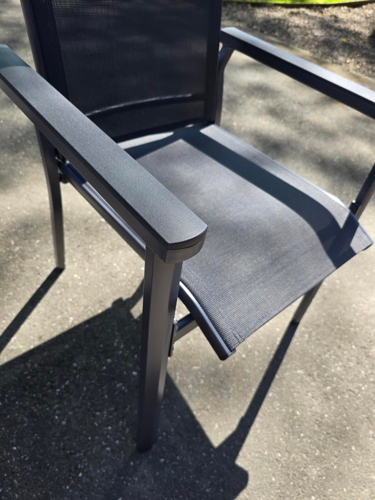 8 Chaises empilables en aluminium LIVARNO home Houston, Tuin en Terras, Tuinstoelen, Ophalen of Verzenden, Aluminium, Stapelbaar