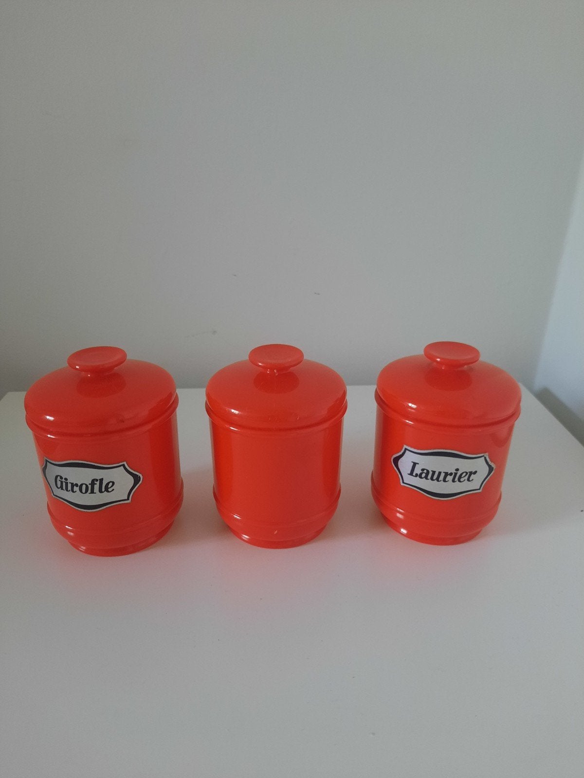 3 voorraadpotjes Emsa vintage, Enlèvement ou Envoi