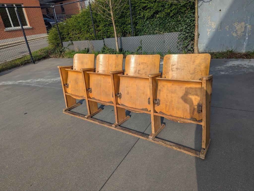 Vintage / retro theaterstoelen, Antiek en Kunst, Antiek | Meubels | Stoelen en Sofa's, Ophalen