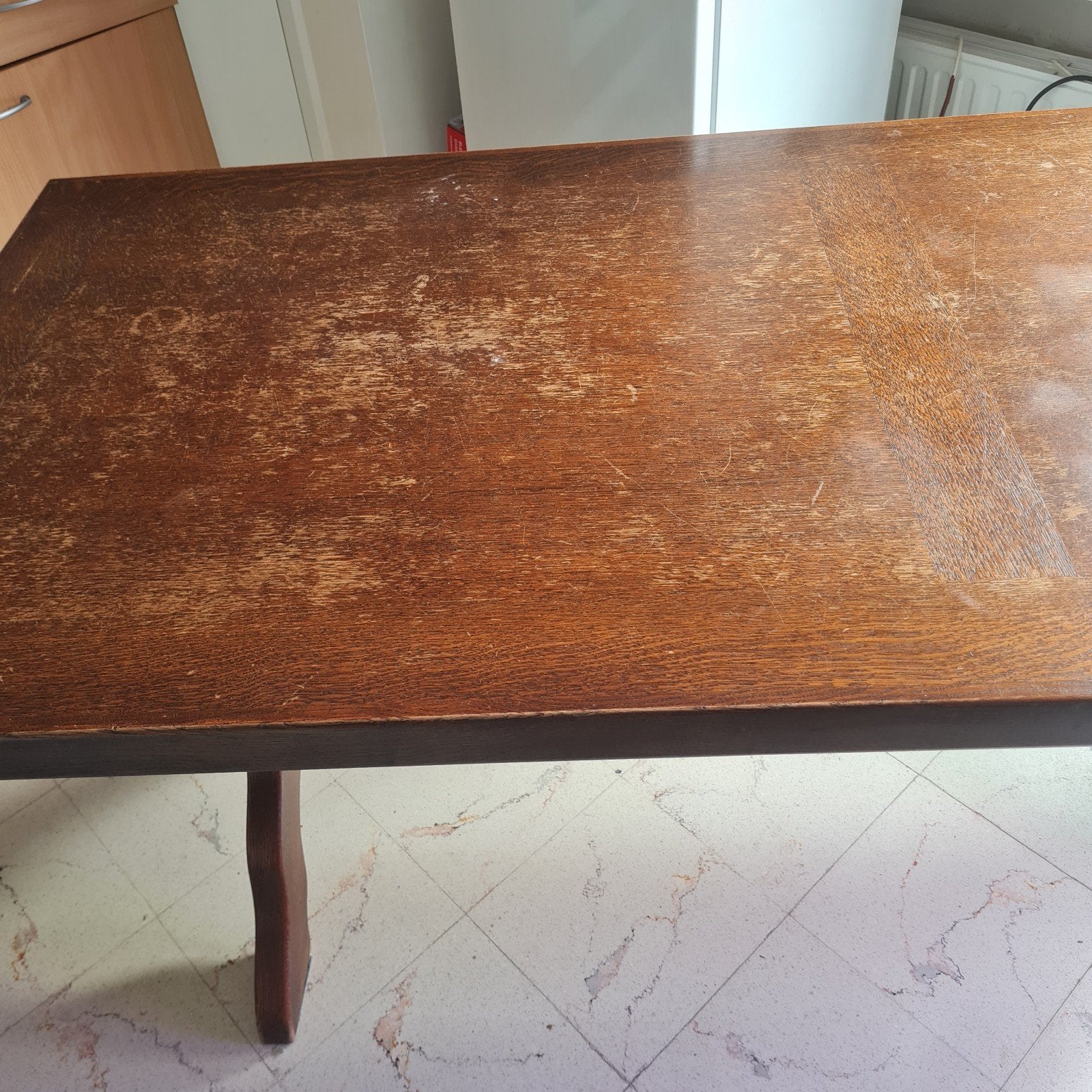 Een oude eikenhouten tafel., Ophalen of Verzenden
