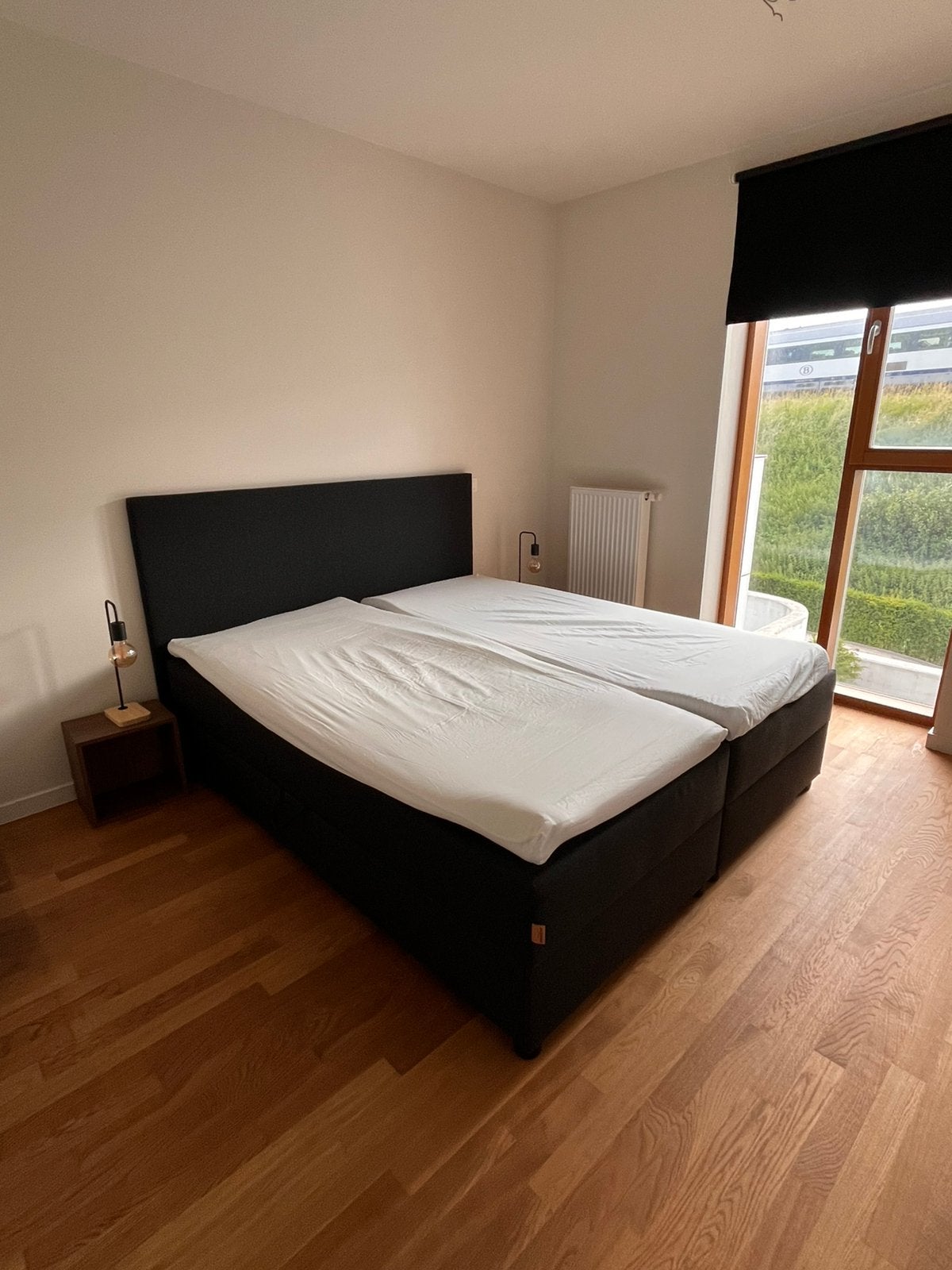 Boxspring dreamzone skolla storage 180x200 (2 * 90x200), Ophalen, Nieuw, Tweepersoons, Blauw