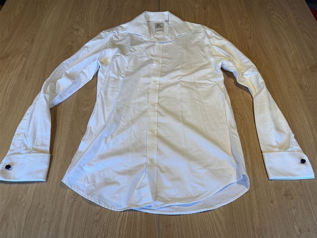 Bernard Weatherill Wit Overhemd Kraagmaat 38 cm, Kleding | Heren, Overhemden, Ophalen of Verzenden, Zo goed als nieuw, Wit