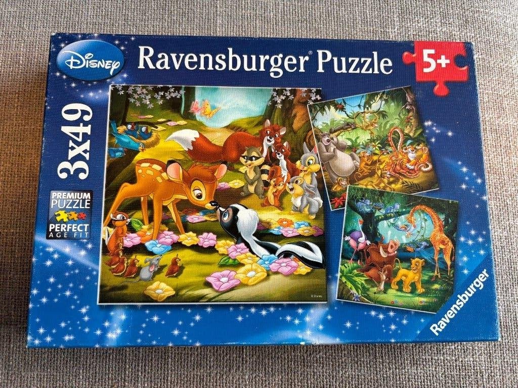 3 Disney Classics puzzels Ravensburger, 49 stukjes, Ophalen of Verzenden, Zo goed als nieuw