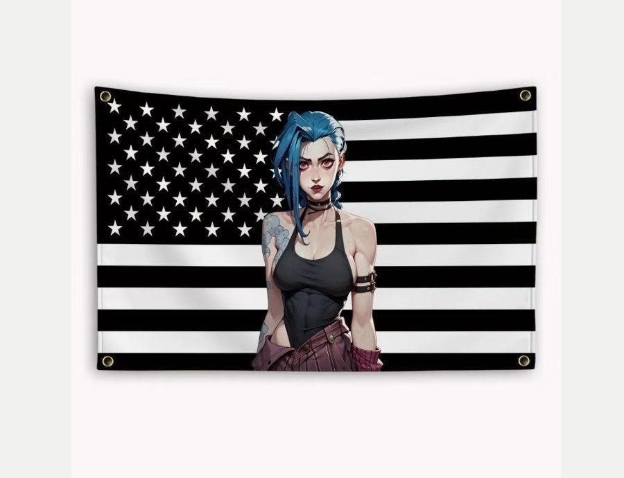 Grands drapeaux Arcane - Jinx (150x90cm), Enlèvement ou Envoi, Neuf